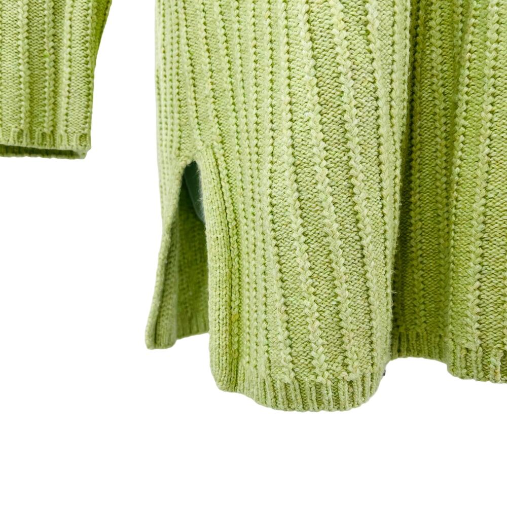 J Jill Green Cotton Cowl Neck Long Sleeve Oversize Pullover Tunic Sweater M - Picture 5 of 10